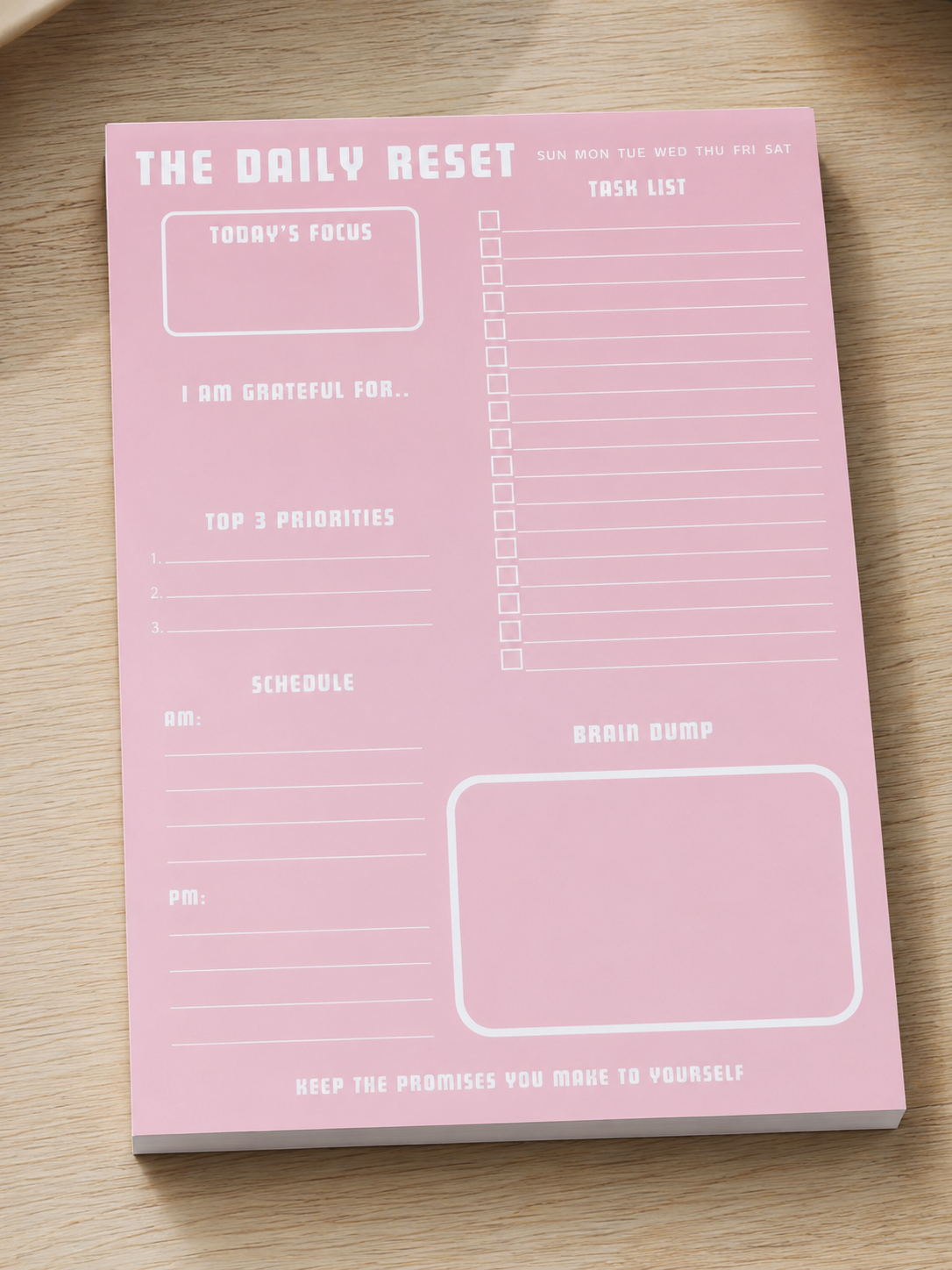 The Daily Reset Planner - Pink
